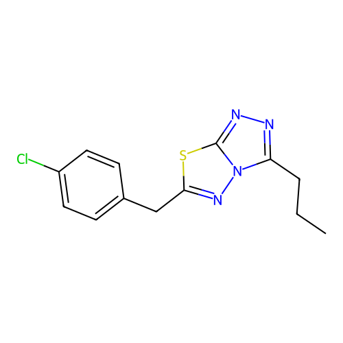 6-(4-Chlorobenzyl)-3-propyl[1,2,4]triazolo[3,4-b][1,3,4]thiadiazole structure