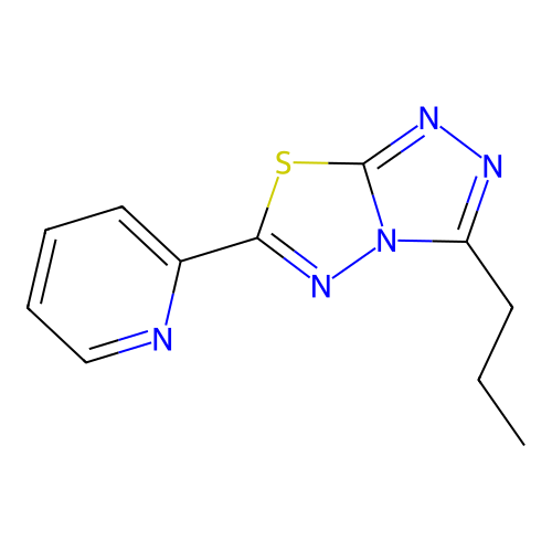 3-Propyl-6-pyridin-2-yl-[1,2,4]triazolo[3,4-b][1,3,4]thiadiazole structure