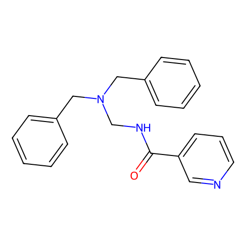 N-[(dibenzylamino)methyl]pyridine-3-carboxamide structure