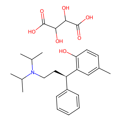 Tolterodine tartrate structure