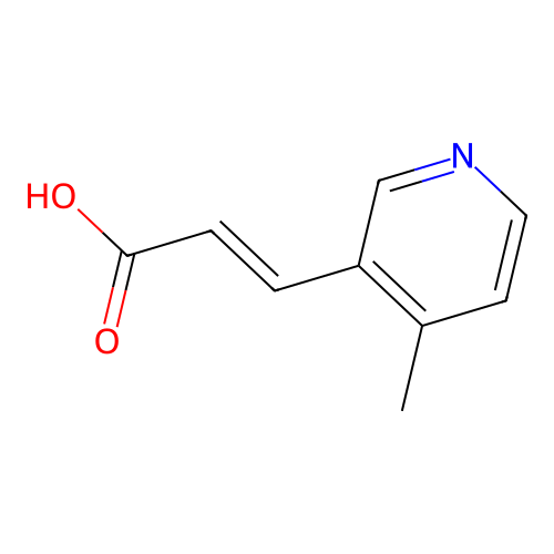 (E)-3-(4-methylpyridin-3-yl)prop-2-enoic acid structure