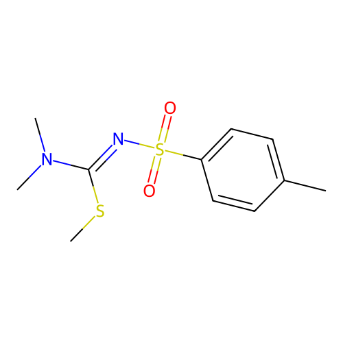 methyl N,N-dimethyl-N'-(4-methylphenyl)sulfonylcarbamimidothioate structure