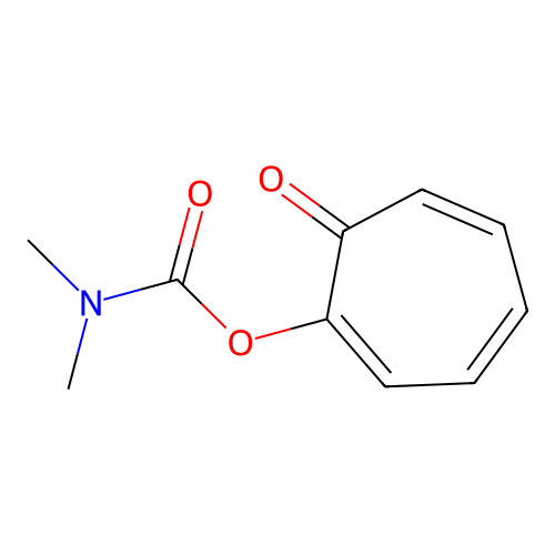 7-Oxocyclohepta-1,3,5-trien-1-yl dimethylcarbamate structure