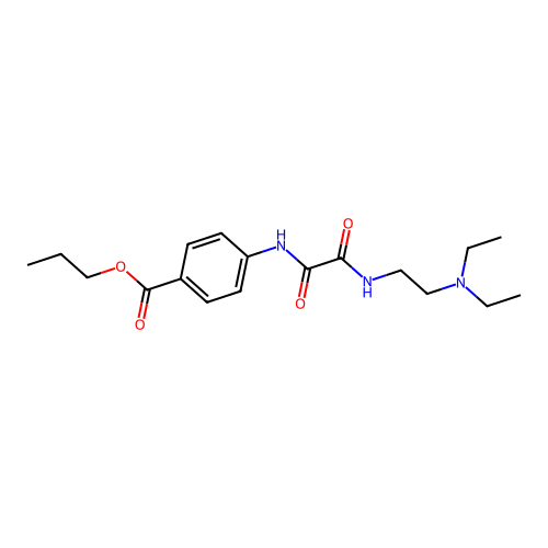 Propyl 4-{[{[2-(diethylamino)ethyl]amino}(oxo)acetyl]amino}benzoate structure