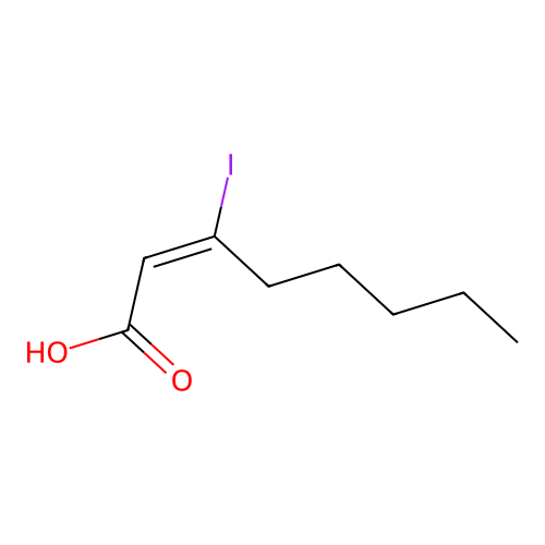 Z-2-Octenoic acid, 3-iodo- structure
