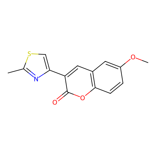6-Methoxy-3-(2-methyl-1,3-thiazol-4-yl)-2H-chromen-2-one structure