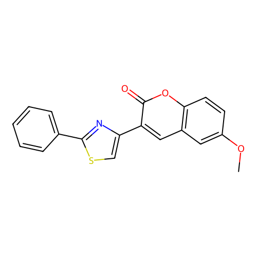 6-Methoxy-3-(2-phenyl-1,3-thiazol-4-yl)-2H-chromen-2-one structure