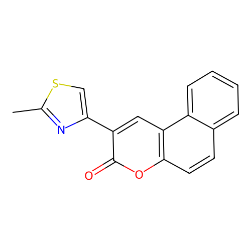 2-(2-Methyl-1,3-thiazol-4-yl)-3H-benzo[f]chromen-3-one structure