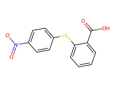 2-(4-Nitrophenylthio)benzoic acid structure