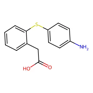 {2-[(4-Aminophenyl)sulfanyl]phenyl}acetic acid structure