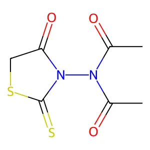 Rhodanine, N-diacetylamino- structure