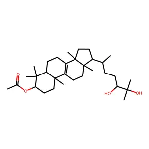 3-Acetoxy-lanost-8-en-24,25-diol structure