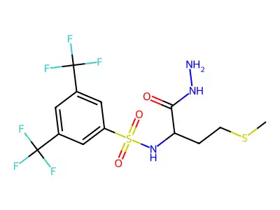 N-[3,5-Bis(trifluoromethyl)benzenesulphonyl]-L-methionyl hydrazide structure