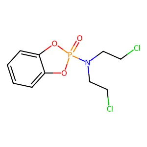 N,N-bis(2-chloroethyl)-2-oxo-1,3,2lambda5-benzodioxaphosphol-2-amine structure