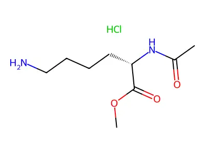 Methyl N-alpha-acetyl-L-lysinate hydrochloride structure