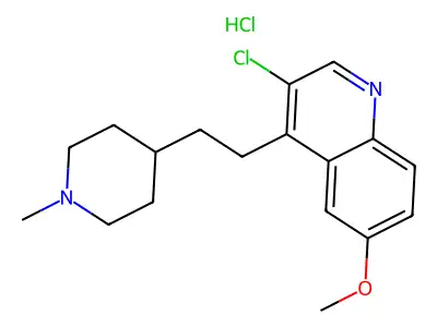 Quinoline, 3-chloro-6-methoxy-4-(2-(1-methyl-4-piperidinyl)ethyl)- structure
