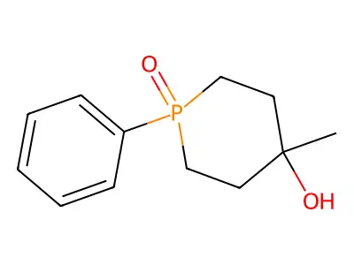 4-Hydroxy-4-methyl-1-phenylphosphinane 1-oxide structure