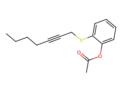 2-(2-庚炔基硫基)苯酚乙酸酯 structure