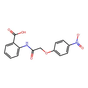 2-{[(4-Nitrophenoxy)acetyl]amino}benzoic acid structure