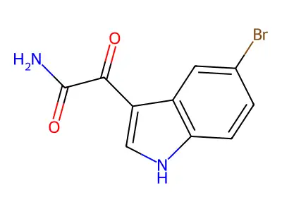 2-(5-bromo-1H-indol-3-yl)-2-oxoacetamide structure