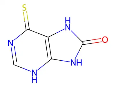 6-sulfanylidene-7,9-dihydro-3H-purin-8-one structure