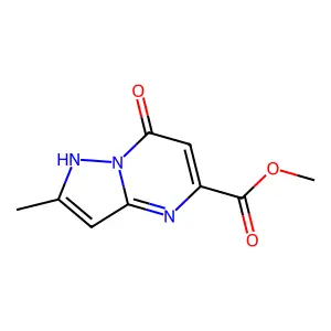 Formic acid, 1-(4,7-dihydro-2-methyl-7-oxopyrazolo[1,5-a]pyrimidin-5-yl)-, methyl ester structure