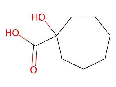 1-Hydroxycycloheptanecarboxylic acid structure