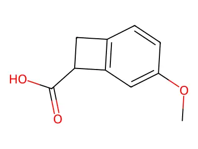 4-Methoxybicyclo[4.2.0]octa-1,3,5-triene-7-carboxylic acid structure