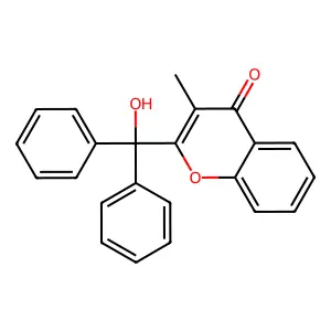 Chromone, 2-(hydroxydiphenylmethyl)-3-methyl- structure