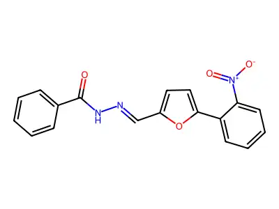(E)-N'-((5-(2-nitrophenyl)furan-2-yl)methylene)benzohydrazide structure