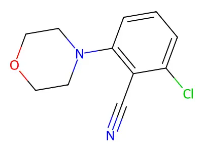 2-Chloro-6-morpholin-4-ylbenzonitrile structure