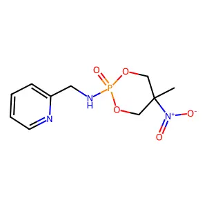 5-Methyl-5-nitro-n-(pyridin-2-ylmethyl)-1,3,2-dioxaphosphinan-2-amine 2-oxide structure