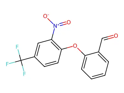 2-[2-Nitro-4-(trifluoromethyl)phenoxy]benzaldehyde structure