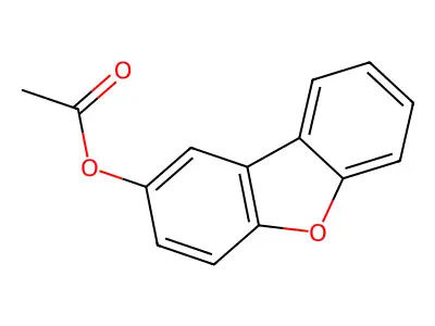 2-Dibenzofuranol, 2-acetate structure