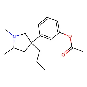 3-(1,5-Dimethyl-3-propylpyrrolidin-3-yl)phenyl acetate structure