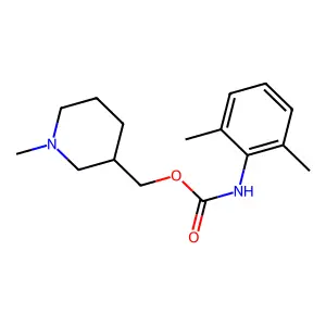 Carbanilic acid, 2,6-dimethyl-, (1-methyl-3-piperidyl)methyl ester structure