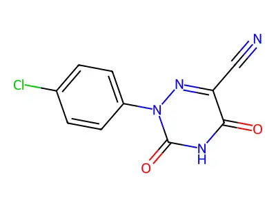 2-(4-Chlorophenyl)-3,5-dioxo-2,3,4,5-tetrahydro-1,2,4-triazine-6-carbonitrile structure