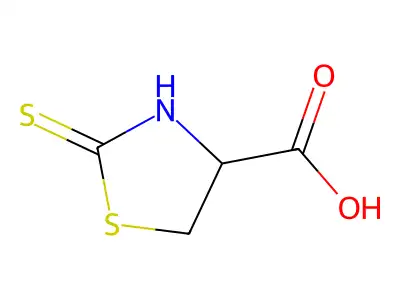 4-Thiazolidinecarboxylic acid, 2-thioxo-, methyl ester structure