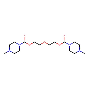 oxydiethane-2,1-diyl bis(4-methylpiperazine-1-carboxylate) structure