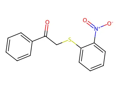 2-(2-Nitrophenylthio)acetophenone structure