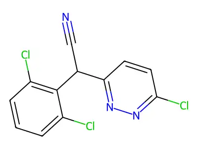 2-(6-Chloropyridazin-3-yl)-2-(2,6-dichlorophenyl)acetonitrile structure