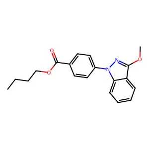 Benzoic acid, p-(3-methoxy-1H-indazol-1-yl)-, butyl ester structure