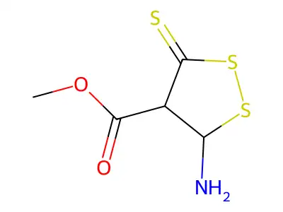 Methyl 3-amino-5-sulfanylidenedithiolane-4-carboxylate structure