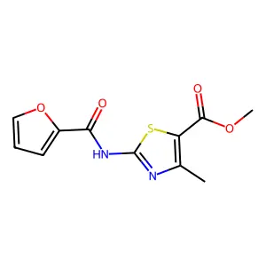 Methyl 2-(furan-2-amido)-4-methyl-1,3-thiazole-5-carboxylate structure