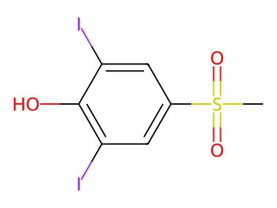 2,6-Diiodo-4-methylsulfonylphenol structure