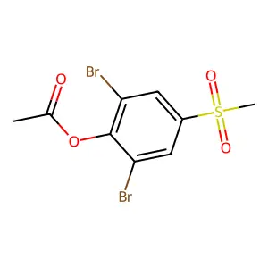 (2,6-Dibromo-4-methylsulfonylphenyl) acetate structure
