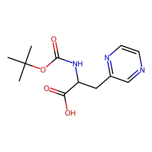 2-{[(Tert-butoxy)carbonyl]amino}-3-(pyrazin-2-yl)propanoic acid structure