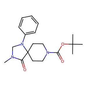 tert-Butyl 3-methyl-4-oxo-1-phenyl-1,3,8-triazaspiro[4.5]decane-8-carboxylate structure