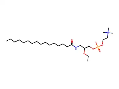 rac-3-Hexadecanamido-2-ethoxypropyl phosphocholine structure