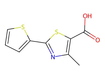 4-Methyl-2-(2-thienyl)-1,3-thiazole-5-carboxylic acid structure